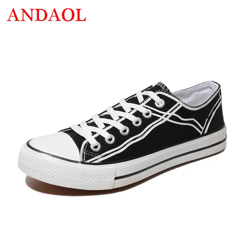 ANDAOL Men's Casual Shoes New Arrivals Solid Breathable Light Tenis Feminino Sneakers New Luxury Lace-Up Campus Canvas Trainers
ANDAOL Men's Casual Shoes New Arrivals Solid Breathable Light Tenis Feminino Sneakers New Luxury Lace-Up Campus Canvas Trainers