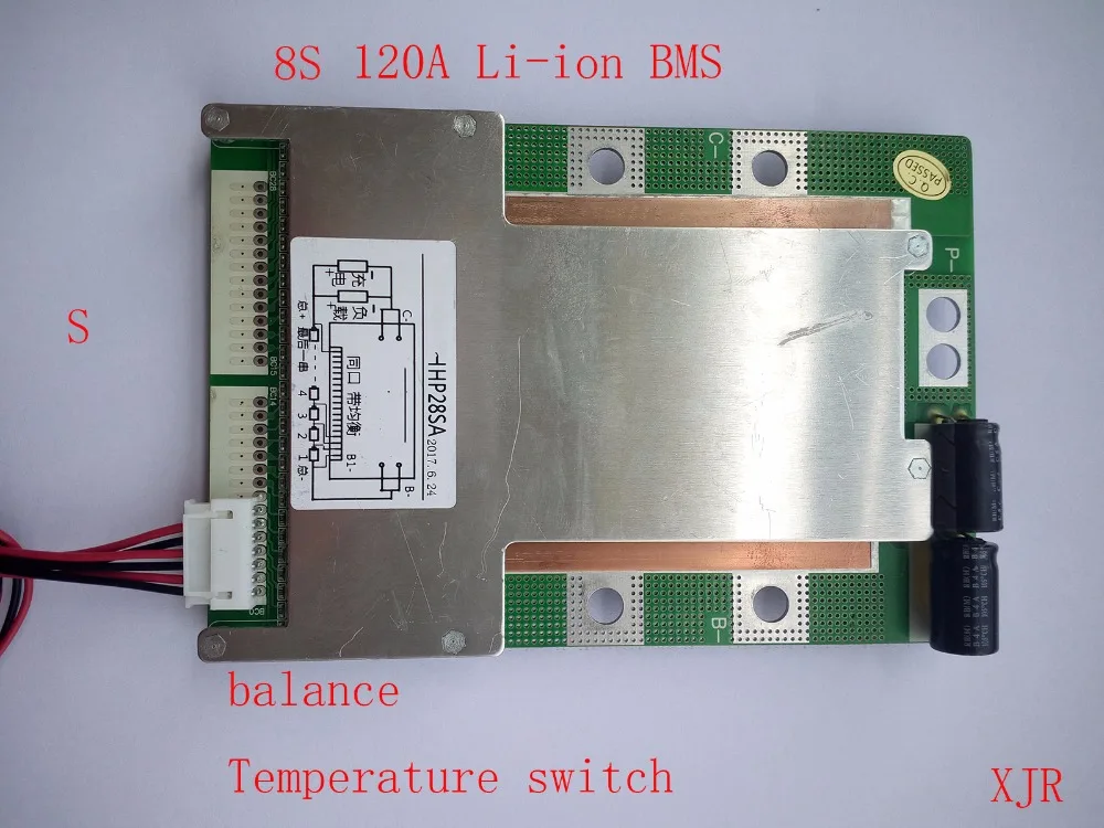 Плата защиты литий полимерных аккумуляторов 8S 120A версия S lipo BMS/PCM/PCB для 8 упаковок