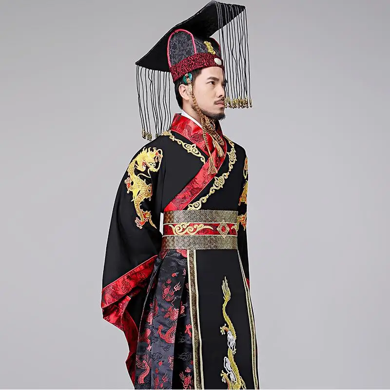 Traditional ancient Chinese Hanfu men TV Play Male Emperor Costume Dragon embroidery gown vestido the Qin Dynasty Imperial dress
Traditional ancient Chinese Hanfu men TV Play Male Emperor Costume Dragon embroidery gown vestido the Qin Dynasty Imperial dress