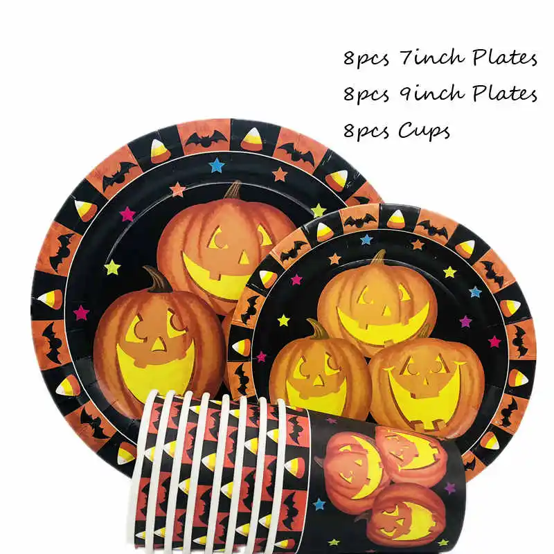 Omilut Pumpkin Halloween Disposable Tableware Set Halloween Party Decor Tableware for Kids Halloween Disposable Tablecloth Decor
Omilut Pumpkin Halloween Disposable Tableware Set Halloween Party Decor Tableware for Kids Halloween Disposable Tablecloth Decor