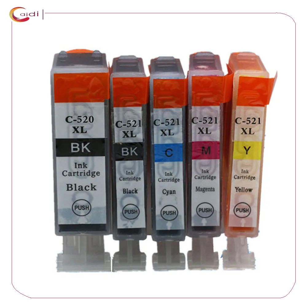 5 PCS PGI-520 CLI-521 PGI 520 CLI 521 compatible Ink cartridges for canon PIXMA IP3600/IP4600/IP4700 MX860 inkjet cartridge
5 PCS PGI-520 CLI-521 PGI 520 CLI 521 compatible Ink cartridges for canon PIXMA IP3600/IP4600/IP4700 MX860 inkjet cartridge