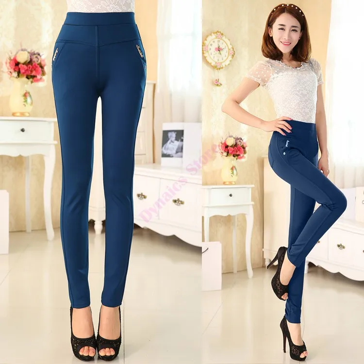 High Quality! 2015 Women Leggings Plus Waist Nylon Stretch Skinny Casual 5 Colors XL-XXL 30 | Женская одежда