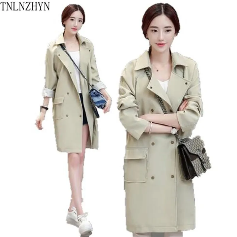 TNLNZHYN 2019 New Spring Women Trench Coat Double Breasted Medium long Trench Coat Big Yards Women Windbreaker Outwear SK304
TNLNZHYN 2019 New Spring Women Trench Coat Double Breasted Medium long Trench Coat Big Yards Women Windbreaker Outwear SK304