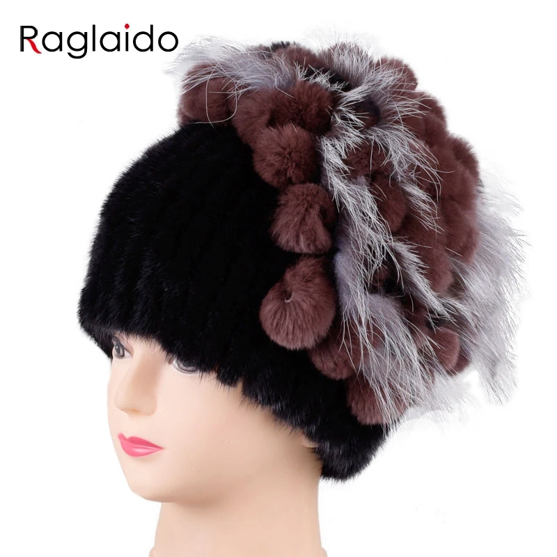 Raglaido Women's Hats Real Fur Mink Rabbit Fox winter hat elegant lady warm cap floral hat for girls LQ11246
Raglaido Women's Hats Real Fur Mink Rabbit Fox winter hat elegant lady warm cap floral hat for girls LQ11246