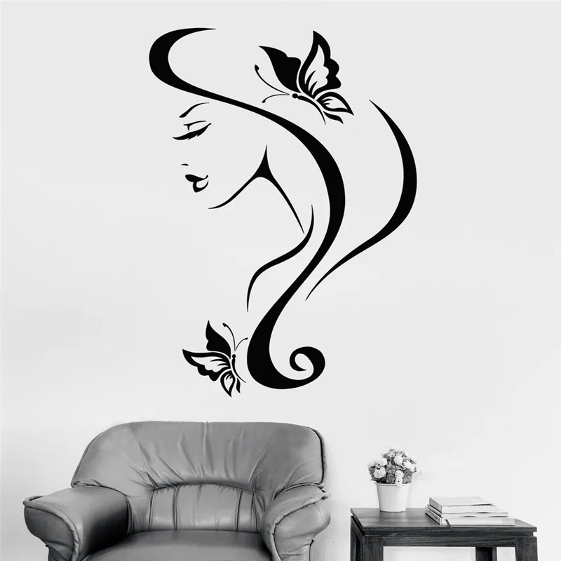 Sexy Girl With Hair Wall Stickers Vinyl Wall Decal And Butterfly Spa Salon Decor New Arrivals Wall Tattoo Design Mural
Sexy Girl With Hair Wall Stickers Vinyl Wall Decal And Butterfly Spa Salon Decor New Arrivals Wall Tattoo Design Mural