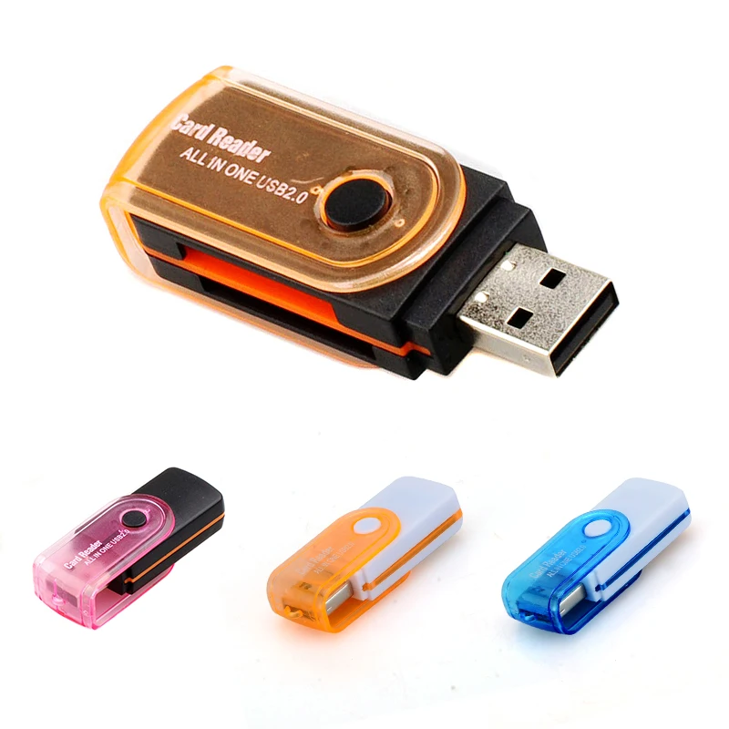 Фото Внешний мини-кард-ридер для карт Micro SD TF адаптер ПК планшета разные цвета USB 2 0 -