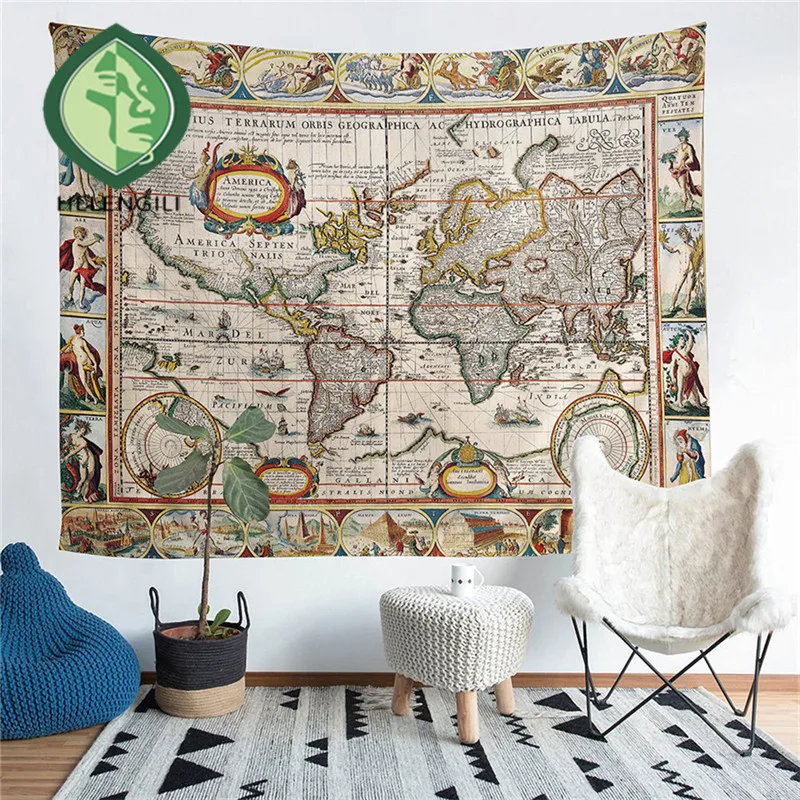 HELENGILI Home Furnishing Retro Map Tapestry Wall Hanging Sandy Beach Picnic Throw Rug Blanket Camping Tent Sleeping Pad
HELENGILI Home Furnishing Retro Map Tapestry Wall Hanging Sandy Beach Picnic Throw Rug Blanket Camping Tent Sleeping Pad