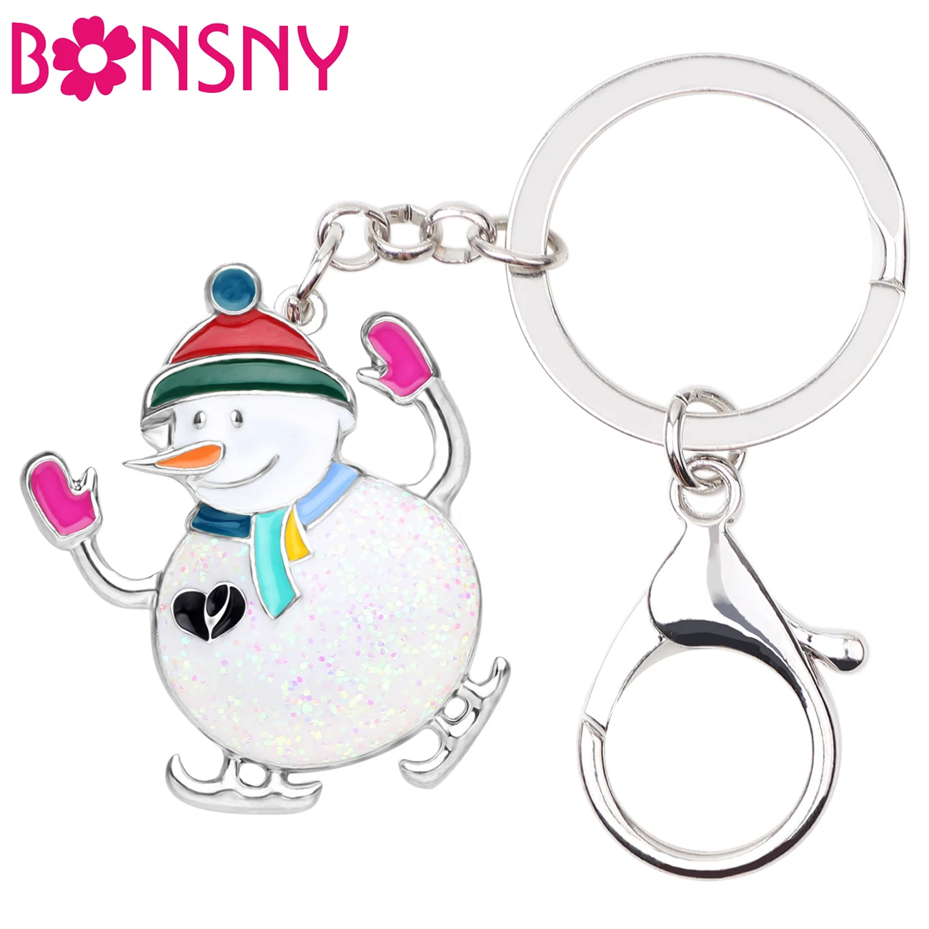 Bonsny Statement Enamel Alloy Christmas Skiing Snowman Key Chain Keychains Ring Fashion Jewelry For Women Girls Bag Charms Gifts
Bonsny Statement Enamel Alloy Christmas Skiing Snowman Key Chain Keychains Ring Fashion Jewelry For Women Girls Bag Charms Gifts