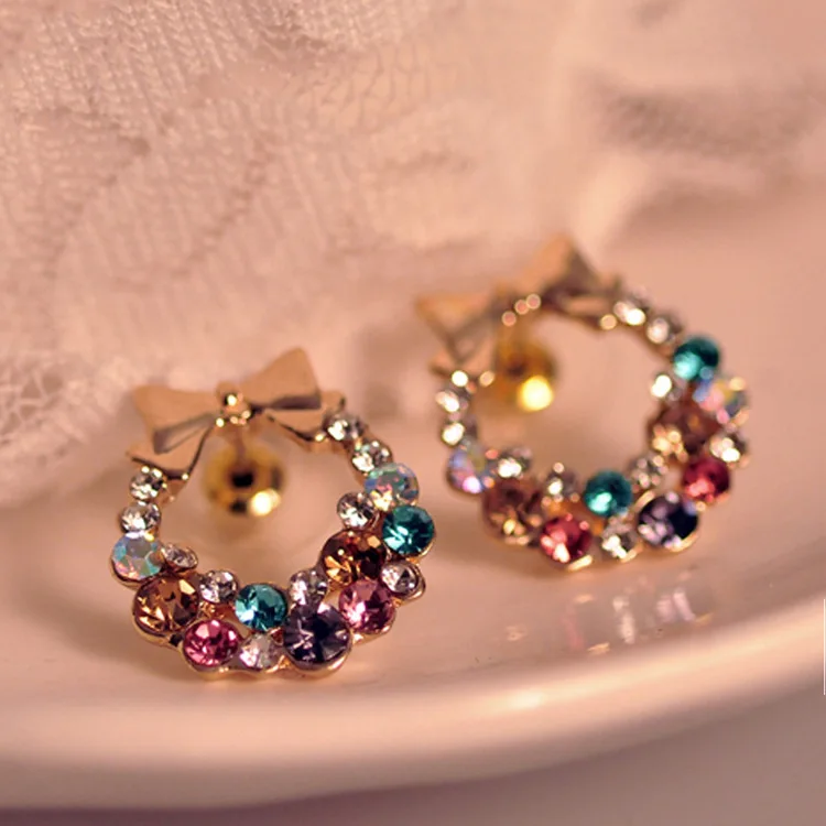 Fashion Women Christmas Lady Elegant Crystal Rhinestone Ear Earrings Crystal Studs Charm Jewelry Inlaid Ear Jewelry Party
Fashion Women Christmas Lady Elegant Crystal Rhinestone Ear Earrings Crystal Studs Charm Jewelry Inlaid Ear Jewelry Party