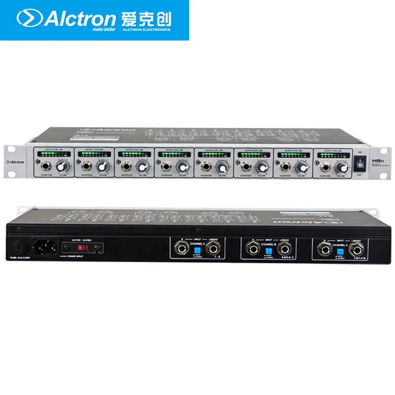 Alctron H8N 8 канальный усилитель для наушников металлический корпус монитор