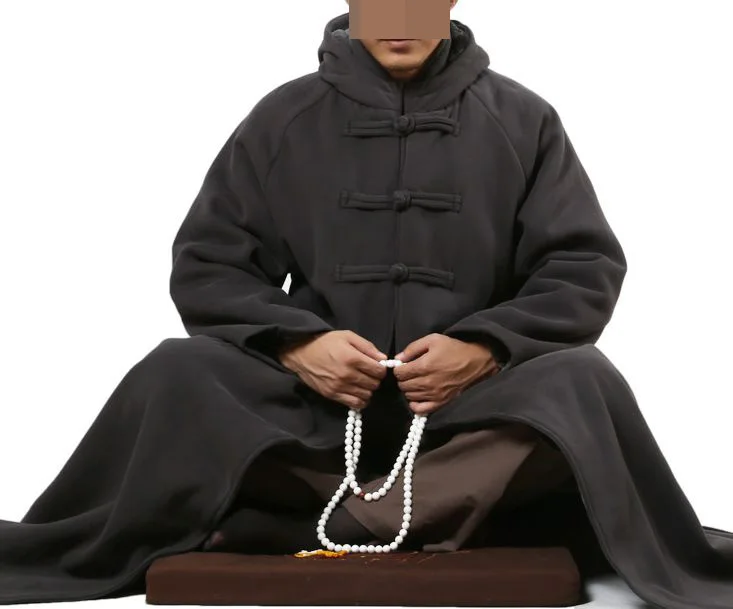 Зимний теплый толстый буддийский плащ для медитации 4 цвета накидка пальто
