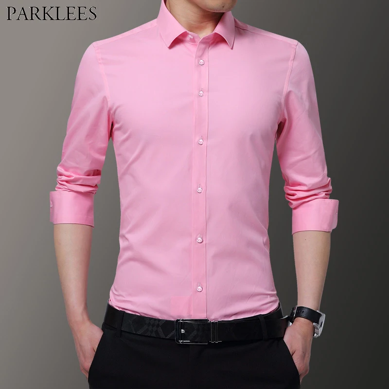 Pink Slim Fit Long Sleeve Mens Dress Shirts 2019 Spring New Plus Size 8XL Shirt for Men Formal Business Casual Wedding Chemise
Pink Slim Fit Long Sleeve Mens Dress Shirts 2019 Spring New Plus Size 8XL Shirt for Men Formal Business Casual Wedding Chemise
