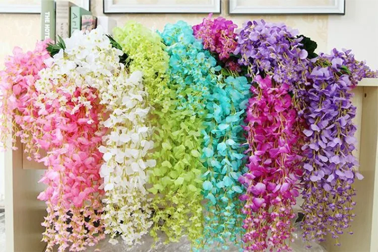 Artificial Ivy Wisteria Silk Flower Vine Garland for Wedding Centerpieces Decorations Bouquet Home Decor Cheap Wholesale
Artificial Ivy Wisteria Silk Flower Vine Garland for Wedding Centerpieces Decorations Bouquet Home Decor Cheap Wholesale