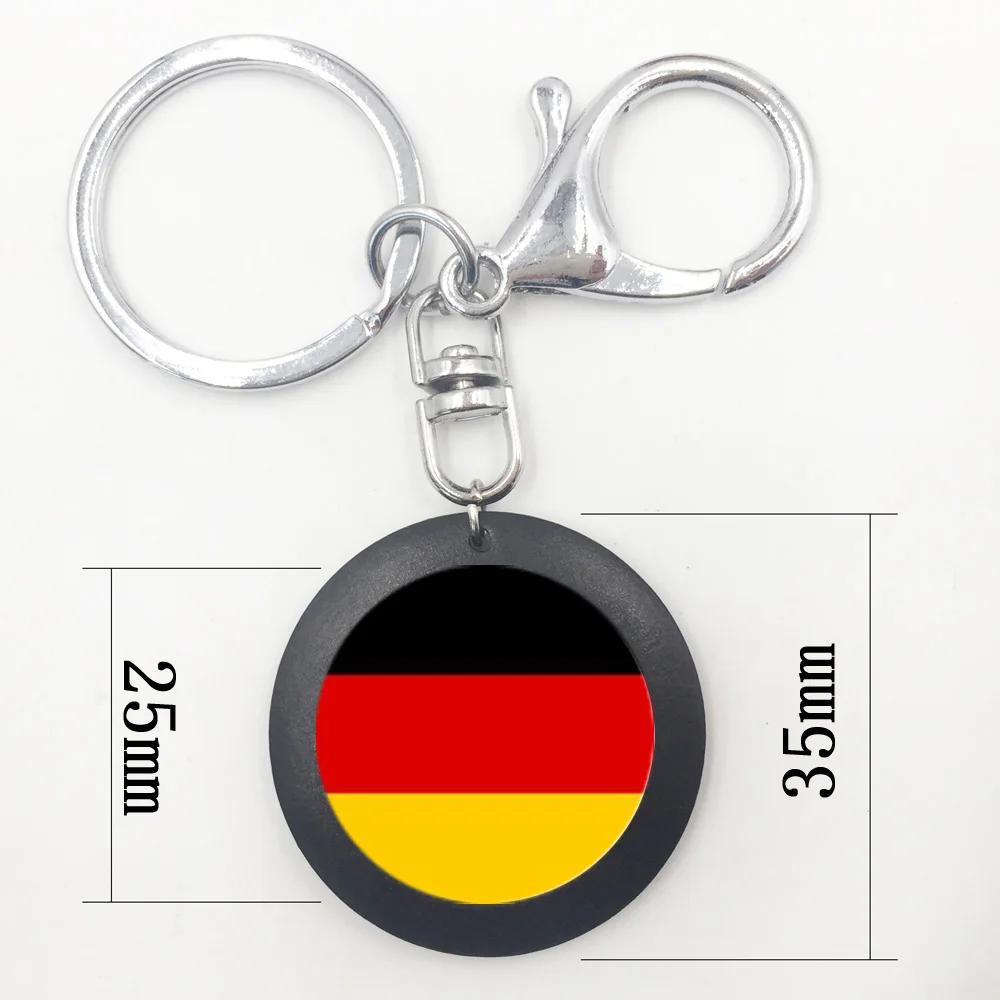 Винтажный брелок с германским флагом искусство Хрустальный мужской для ключей