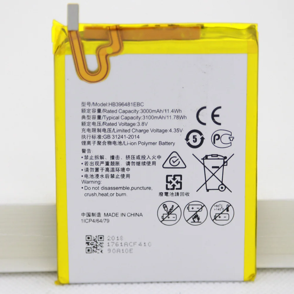 For Huawei Ascend G7 Plus G8 G8X Honor 5A 5X Maimang 4 3000mAh HB396481EBC Replacement Phone Battery with Repair Tools
For Huawei Ascend G7 Plus G8 G8X Honor 5A 5X Maimang 4 3000mAh HB396481EBC Replacement Phone Battery with Repair Tools