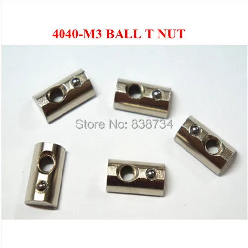 50pcs 4040-M3 steel with nickel coating T type nut with ball for aluminum extrusion
50pcs 4040-M3 steel with nickel coating T type nut with ball for aluminum extrusion