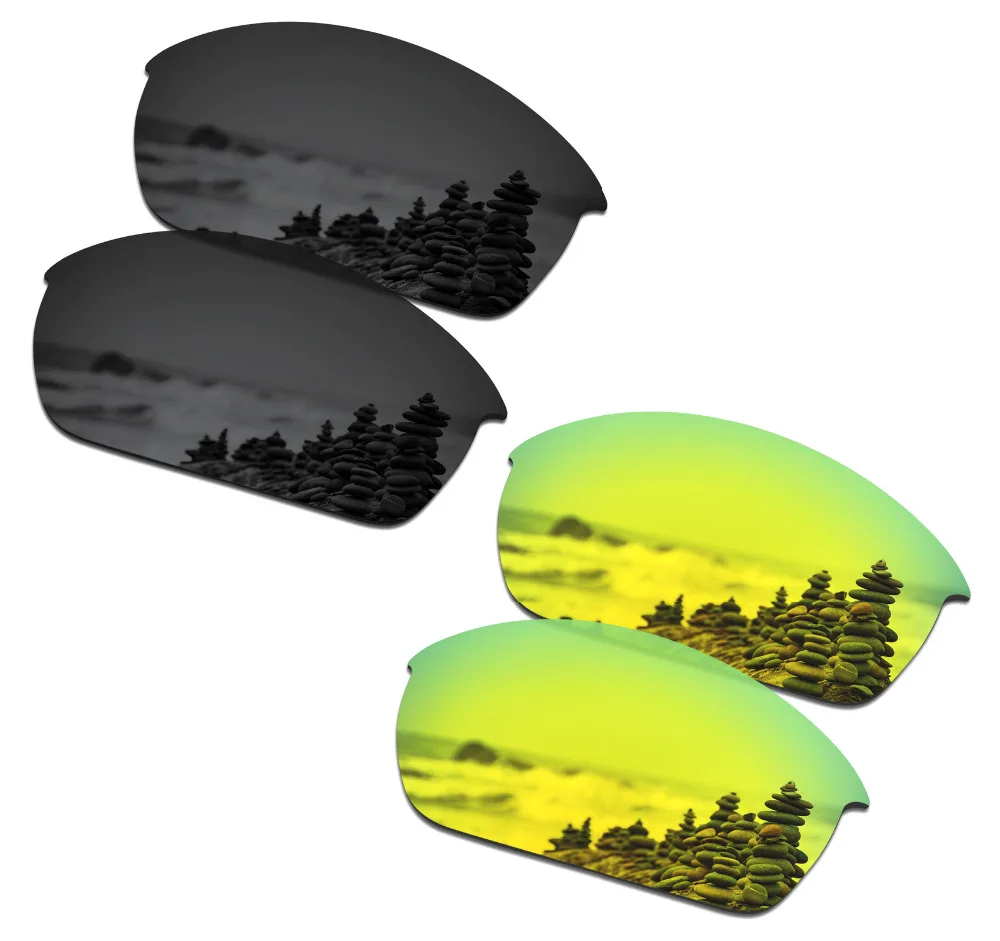 2 пары поляризованных солнцезащитных очков SmartVLT Сменные линзы для Oakley Flak Jacket Stealth