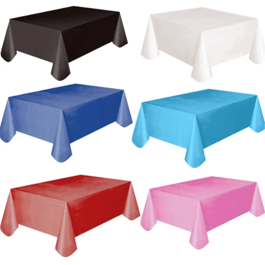 137x183cm Plastic Disposable Tablecloth Solid Color Wedding Party Table Cover Rectangle Desk Cloth Wipe Covers for Events Home
137x183cm Plastic Disposable Tablecloth Solid Color Wedding Party Table Cover Rectangle Desk Cloth Wipe Covers for Events Home