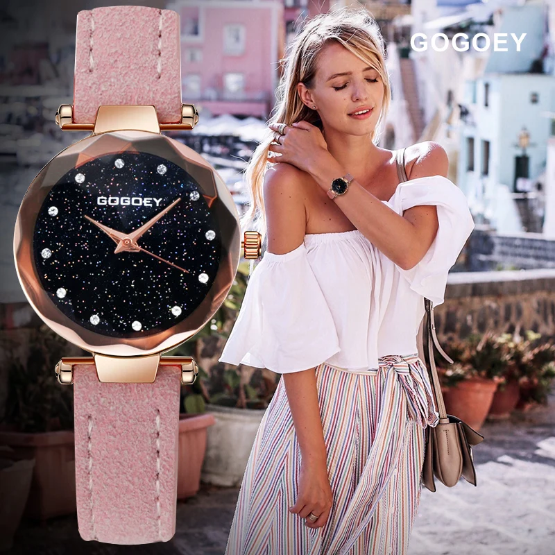 

Gogoey Women Quartz Wristwatch New Fashion Casual Dress Watch Leather Strap Watches Clock horloges vrouwen relogio Ladies