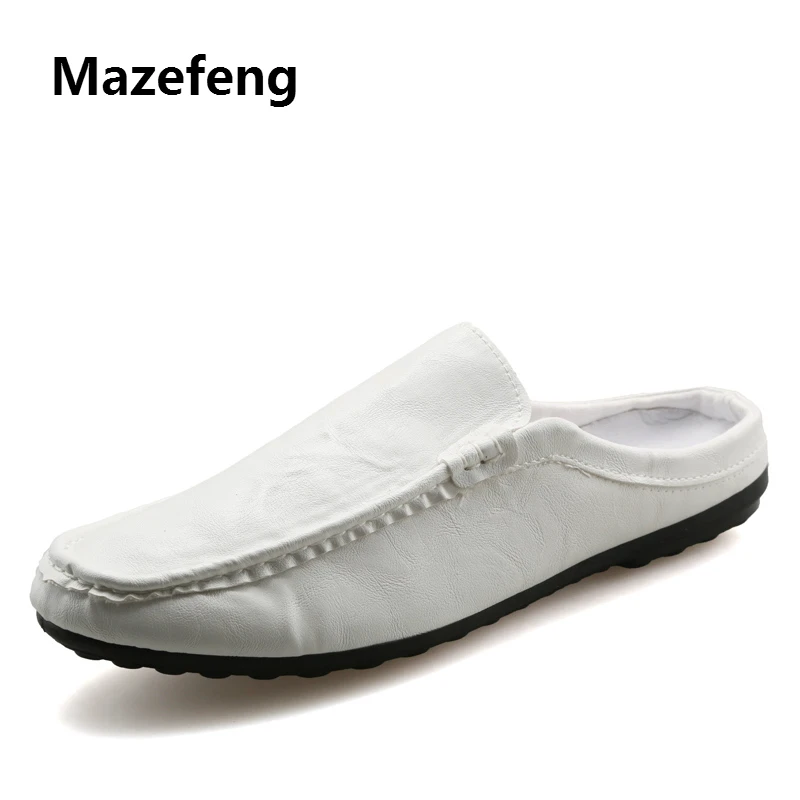 Модная мужская обувь Mazefeng простые повседневные сандалии однотонные уличные