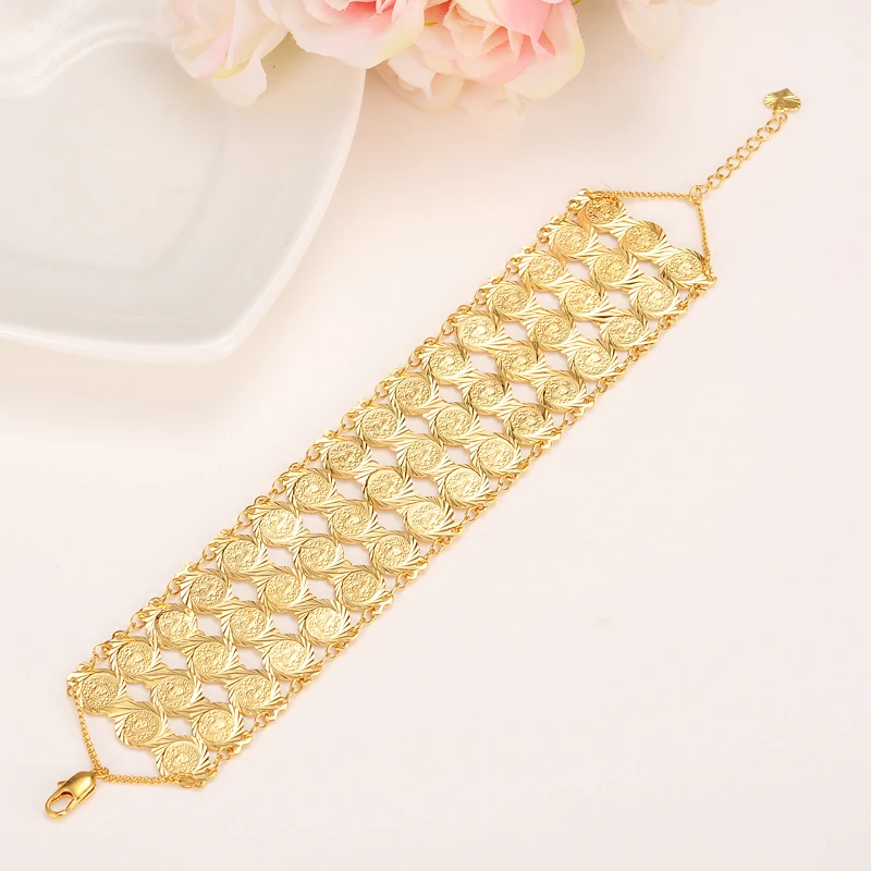 19+3CM Arab Bracelet Wholesale Islam Middle East Chain Jewelry Africa Gifts Women Men Gold Color Coins Bangle
19+3CM Arab Bracelet Wholesale Islam Middle East Chain Jewelry Africa Gifts Women Men Gold Color Coins Bangle