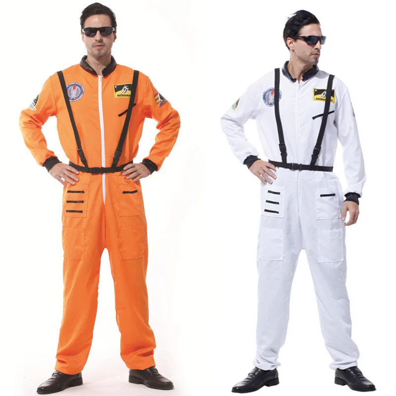 Halloween Party Astronaut Costumes For Adult Men Book Week Orange White Space Flight Polit Jumpsuit Outfit
Halloween Party Astronaut Costumes For Adult Men Book Week Orange White Space Flight Polit Jumpsuit Outfit
