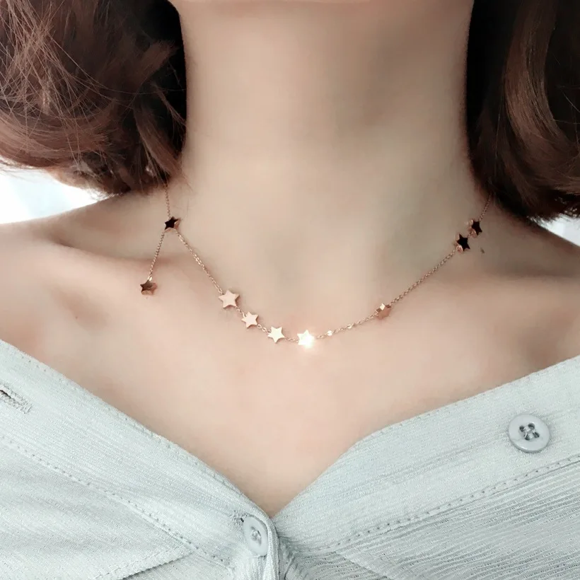 MIARA.L pentacle short necklace rose gold minimalist joker meteor titanium steel clavicle chain star pendant necklace for girls
MIARA.L pentacle short necklace rose gold minimalist joker meteor titanium steel clavicle chain star pendant necklace for girls