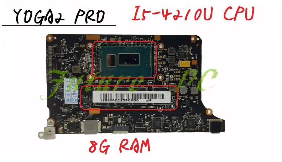Материнская плата JOUTNDLN для ноутбука Lenovo Yoga2 pro 5B20G38202 viu3 NM A074 SR1EF I5 4210U 8 ГБ