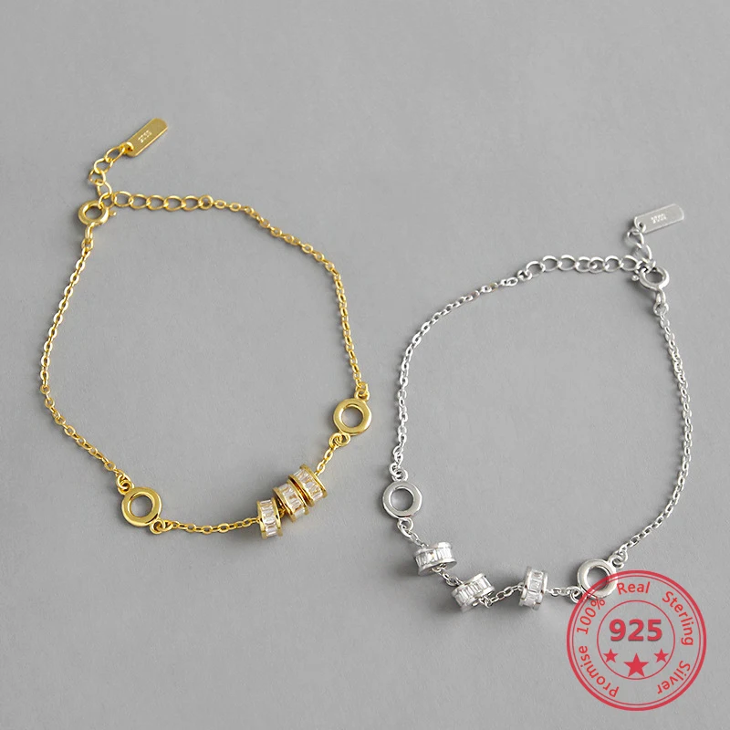 Real 925 Sterling Silver Bracelet Lucky Transshipment Beads Cubic Zirconia Jewelry Rose Gold Women's Bracelet All-match Jewelry
Real 925 Sterling Silver Bracelet Lucky Transshipment Beads Cubic Zirconia Jewelry Rose Gold Women's Bracelet All-match Jewelry