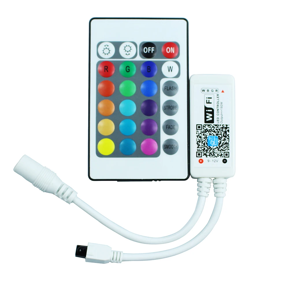 Leedsun DC12V мини светодиодный WI FI RGBW контроллер с 24key удаленного IOS/Android мобильный