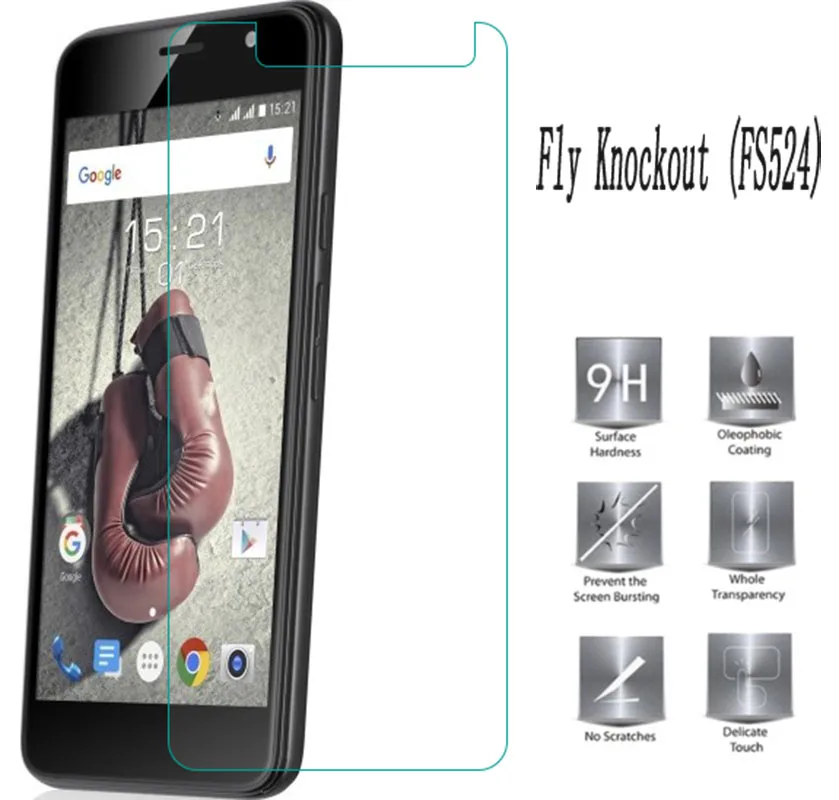 2 шт. новинка Защитная пленка для Телефона Fly Knockout FS524 закаленное стекло телефона