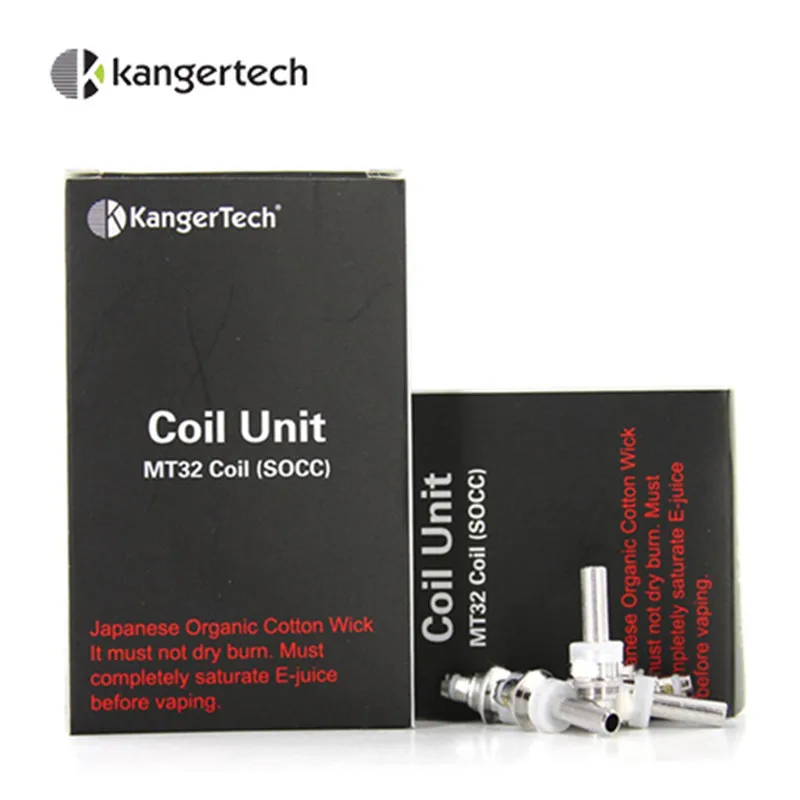 10 шт. оригинальный Kangertech SOCC катушка органический блок MT32 одна ватная 1.8ohm 2.2ohm 2.5ohm