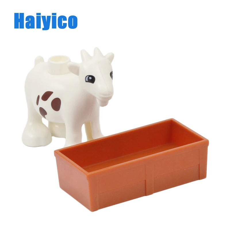Haiyico Коза корыто строительные блоки сборная игрушка совместим с Duplo набор