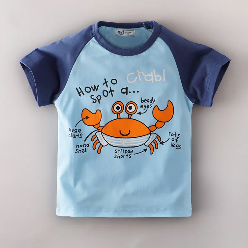 2019 Summer Children Infant Kid Boys Girls Cartoon Trains Cars Planes Ships Crabs Print T-shirt Letter Tops Shirts Baby Boy Tee
2019 Summer Children Infant Kid Boys Girls Cartoon Trains Cars Planes Ships Crabs Print T-shirt Letter Tops Shirts Baby Boy Tee