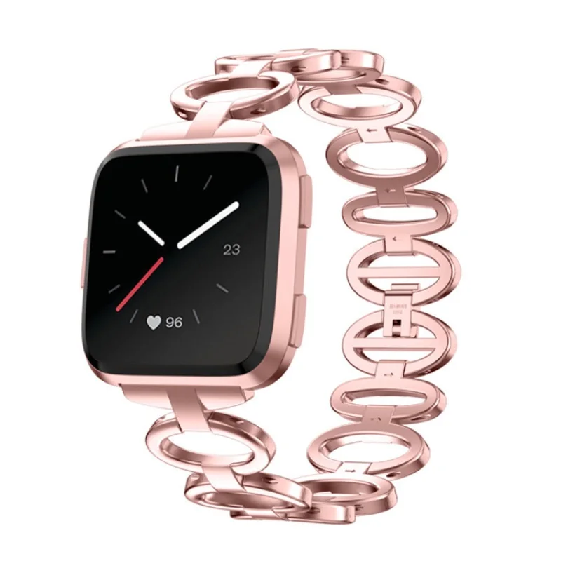 Pink Gold Sport Metal Watch Straps For Fit-bit Versa Strap Stainless Steel Smart Bracelet Bands Accessories For Fit bit Versa
Pink Gold Sport Metal Watch Straps For Fit-bit Versa Strap Stainless Steel Smart Bracelet Bands Accessories For Fit bit Versa