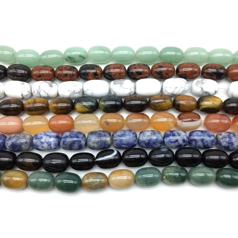 Colorful Stone Beads Oval Drum Cylinder Pillar Round Smooth Size 10x14 mm 15 inch Long DIY Jewelry Making Supplies
Colorful Stone Beads Oval Drum Cylinder Pillar Round Smooth Size 10x14 mm 15 inch Long DIY Jewelry Making Supplies