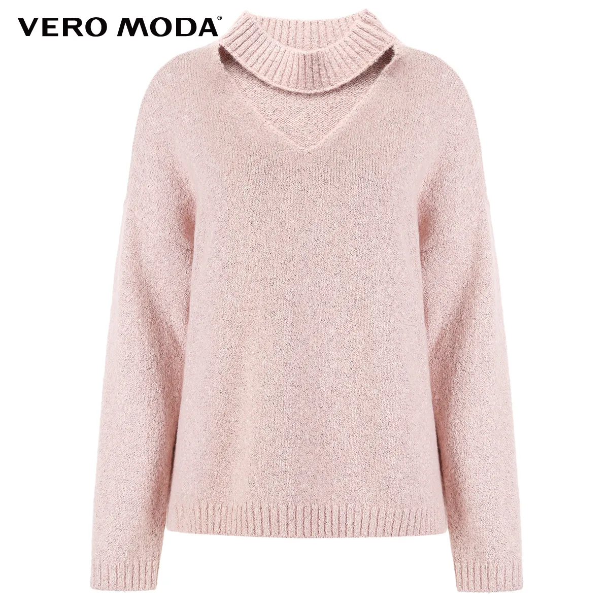 Vero Moda Brand NEW simple commuting solid color open collar design dropped shoulder pullover knit women |318113520 | Женская одежда