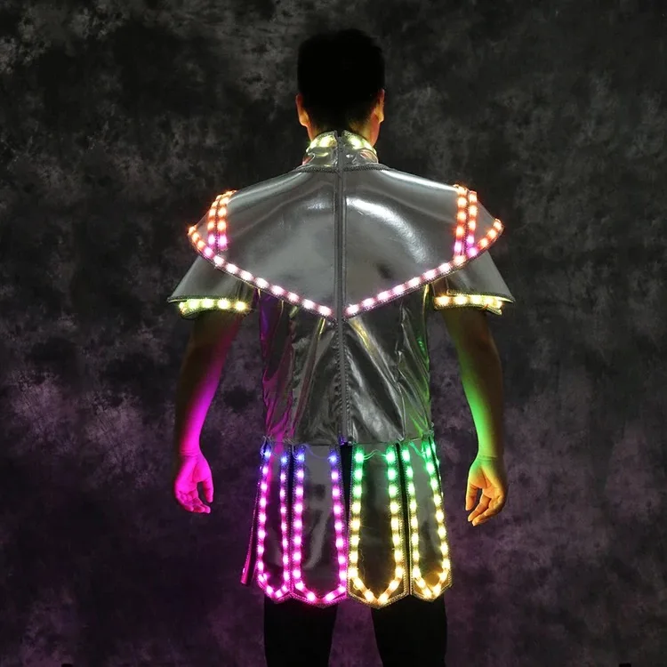 Full color colorful light led dance costumes party wears men dj clothe ballroom dance singer dj dress
Full color colorful light led dance costumes party wears men dj clothe ballroom dance singer dj dress