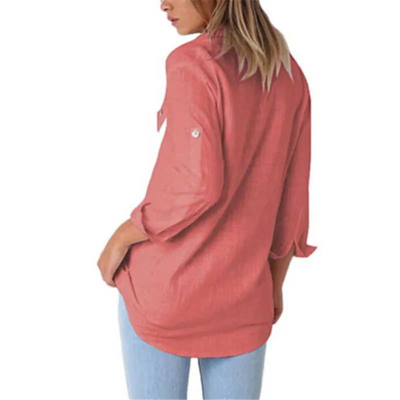 Women Long Sleeve Pocket Button Down Shirt Ladies Pure Color Casual Loose Formal Tops Blouse Autumn Summer Elegant Woman Shirts
Women Long Sleeve Pocket Button Down Shirt Ladies Pure Color Casual Loose Formal Tops Blouse Autumn Summer Elegant Woman Shirts