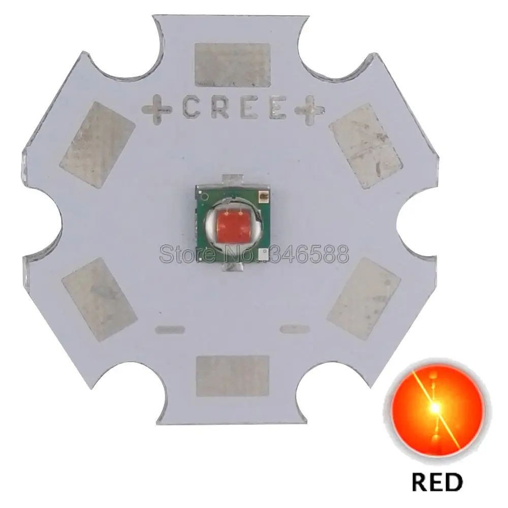 10 шт./лот! Cree XLamp XP-E XPE красный 620-630NM 3 Вт высокомощный светодиодный излучатель