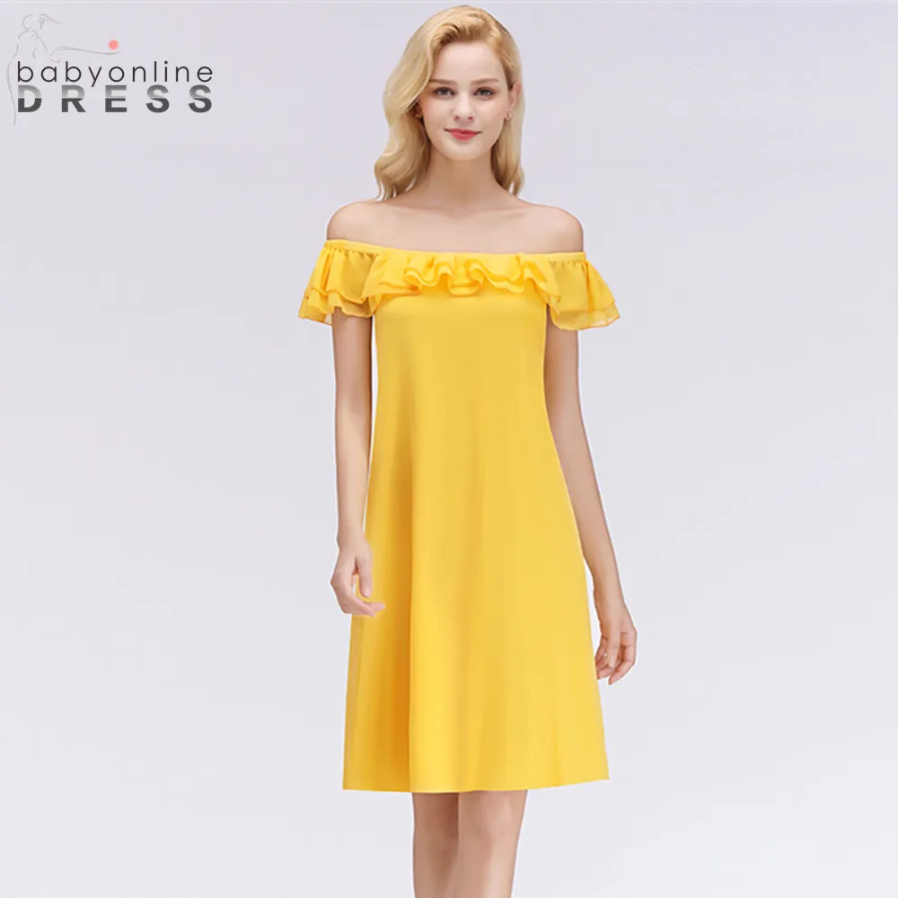 Simple Yellow Chiffon Homecoming Dress 2019 Sexy Ruffle Cap Sleeve Graduation Dresses Short Party Dresses
Simple Yellow Chiffon Homecoming Dress 2019 Sexy Ruffle Cap Sleeve Graduation Dresses Short Party Dresses