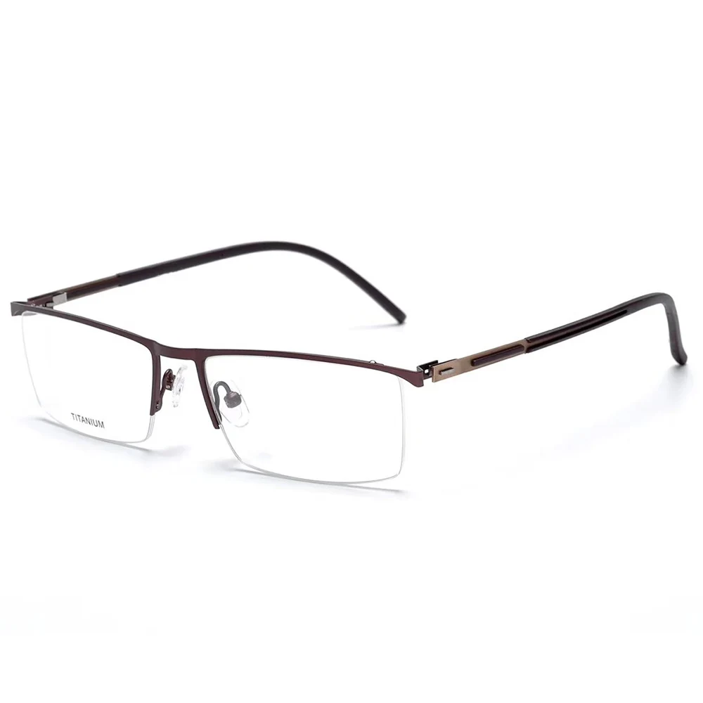 Titanium Alloy Business Half-rim Spring Hinge Frame Custom Made Prescription Glasses Photochromic Grey/Brown Myopia Near-sighted
Titanium Alloy Business Half-rim Spring Hinge Frame Custom Made Prescription Glasses Photochromic Grey/Brown Myopia Near-sighted