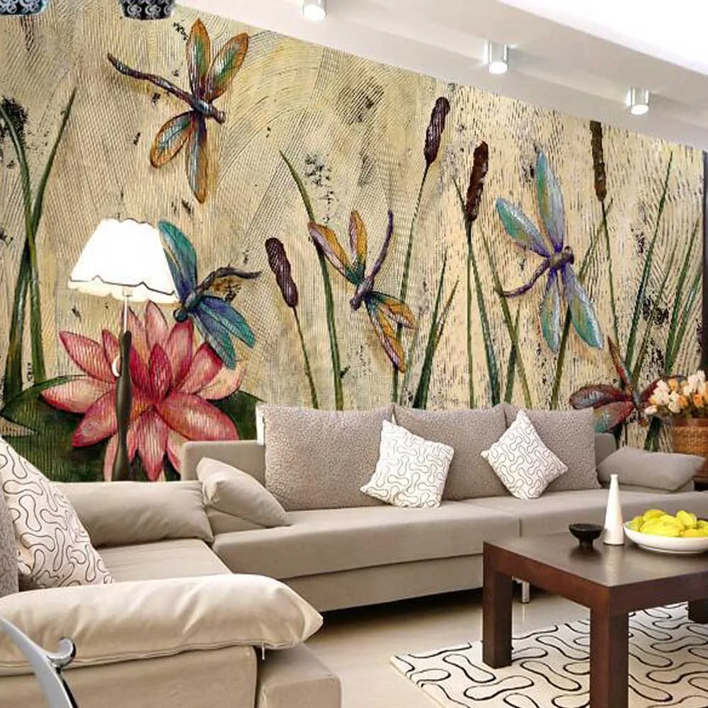 Personalized Dragonfly Lotus Mural Wallpapers Eurpoean Vintage Large Photo Murals Oil Painting Print Decal Wall Art Wall Paper
Personalized Dragonfly Lotus Mural Wallpapers Eurpoean Vintage Large Photo Murals Oil Painting Print Decal Wall Art Wall Paper