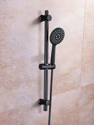 65cm length stainless steel black shower sliding bar for bathroom