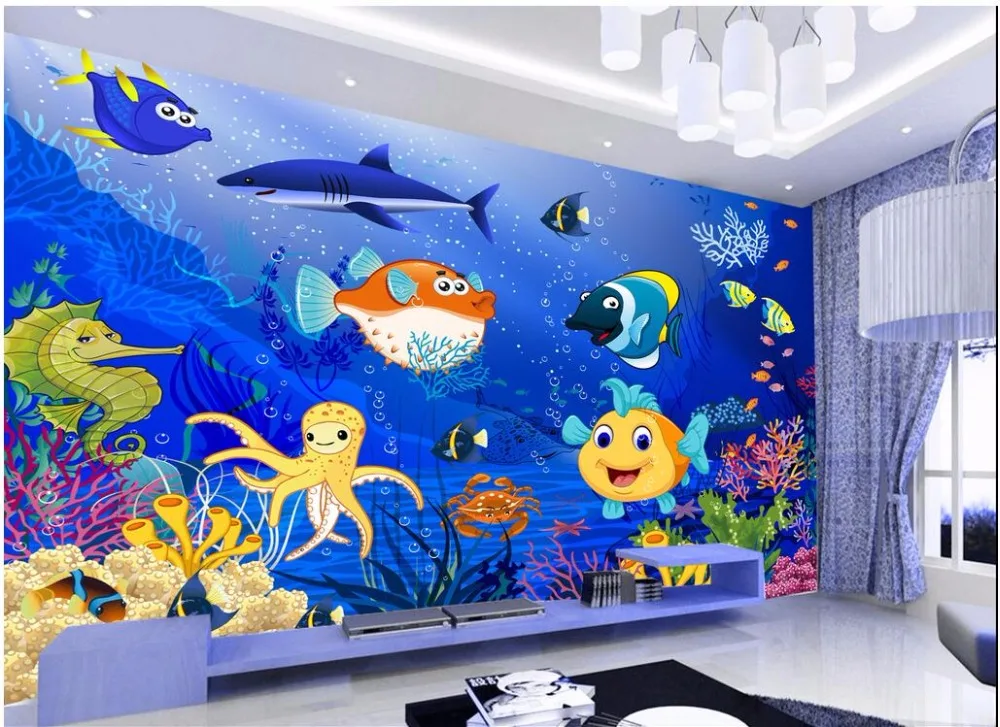 Custom mural photo 3d room wallpaper Cartoon fish undersea world background wall 3d wall murals wallpaper for wall 3 d
Custom mural photo 3d room wallpaper Cartoon fish undersea world background wall 3d wall murals wallpaper for wall 3 d