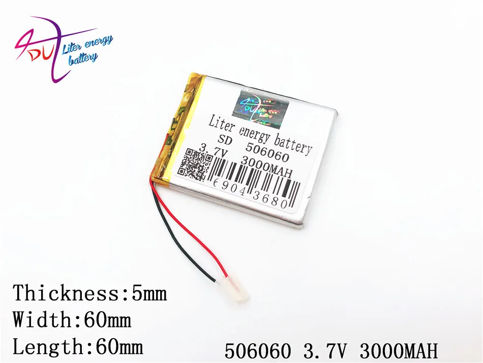 Размеры 506060 3 7 В 3000 мАч литий-полимерный Батарея с доской для MP3 MP4 PS Diital товары |