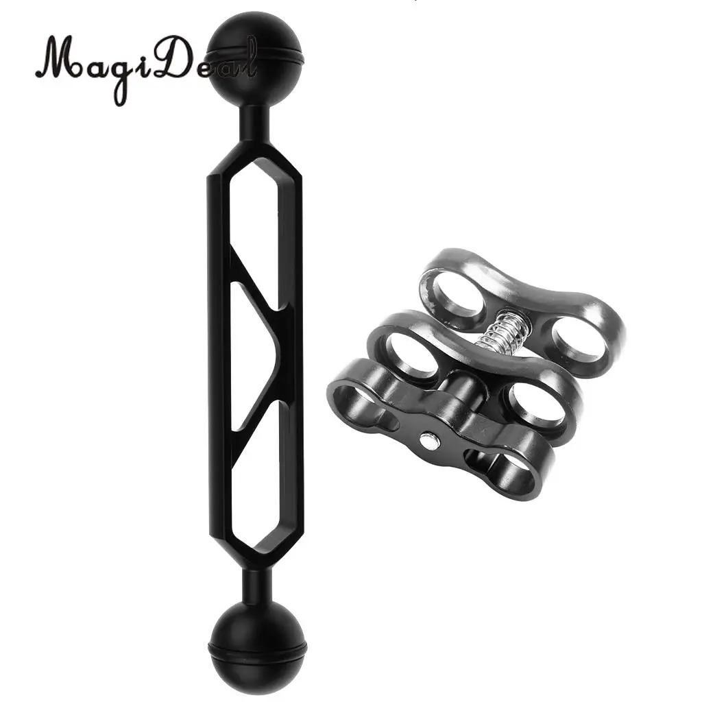 Durable Aluminum Alloy Scuba Diving Light Torch 6" Dual Ball Joint Arm Extension + Clamp Mount for Underwater Photography Camera
Durable Aluminum Alloy Scuba Diving Light Torch 6" Dual Ball Joint Arm Extension + Clamp Mount for Underwater Photography Camera