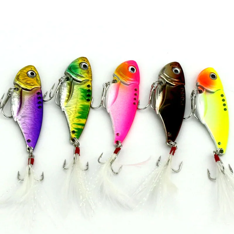 50pcs 5.5cm 11g 8#feather japan hooks VIB metal spinner spoon fishing lures pike bass fishing baits isca pesca fishing tackles
50pcs 5.5cm 11g 8#feather japan hooks VIB metal spinner spoon fishing lures pike bass fishing baits isca pesca fishing tackles