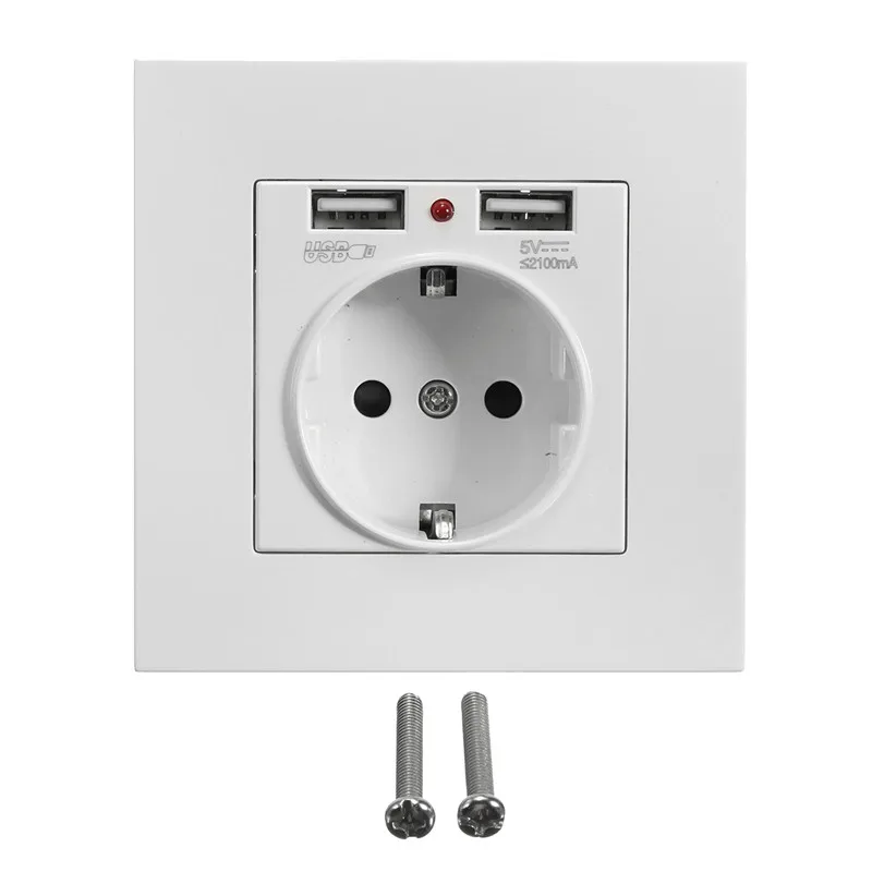 5 В Max 2.1a Умный дом Dual USB Порты и разъёмы стены Зарядное устройство адаптер ЕС