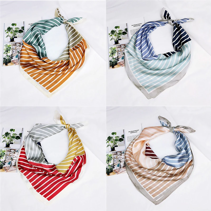 yishine Whalesale 20pc Mix Colors Multifunction Stripes Printed Women's Satin Square Wraps Scarves Shawl Polyester Silk Scarf
yishine Whalesale 20pc Mix Colors Multifunction Stripes Printed Women's Satin Square Wraps Scarves Shawl Polyester Silk Scarf